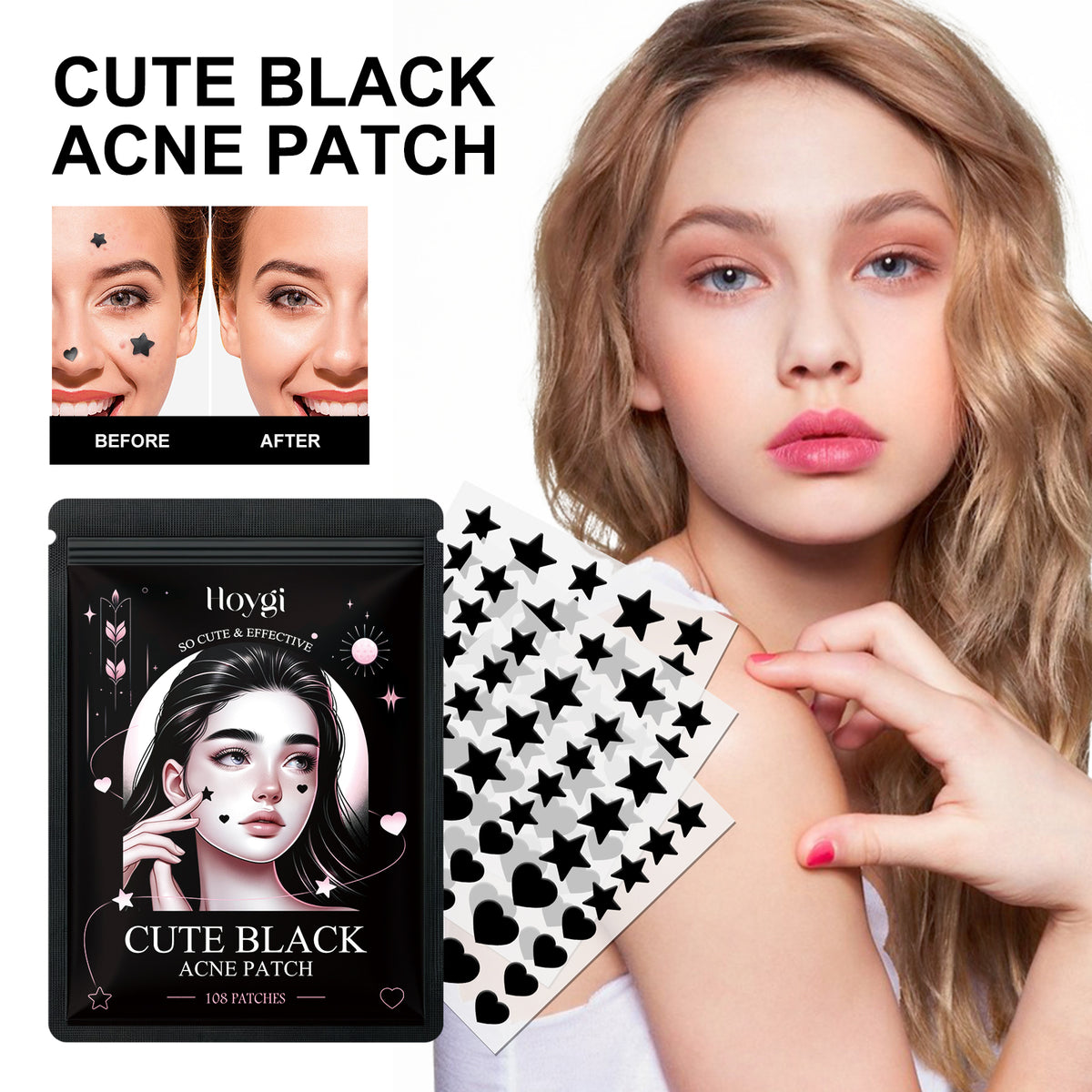Cute Black Acne Patch