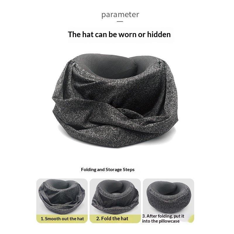 Travel Neck Pillow for Airplane, Car & Travel Comfort - Memory Foam Support