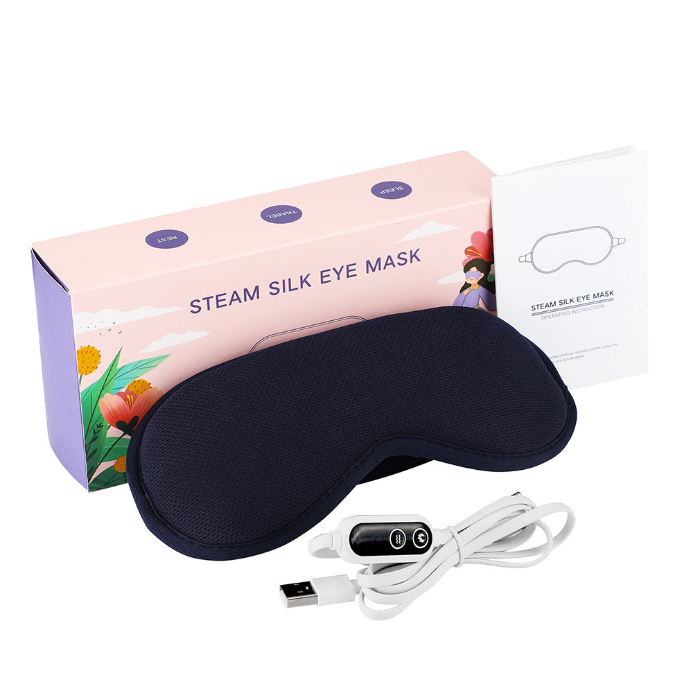 Eye Care Sleep Mask with Heating and Massage - Dark Blue
