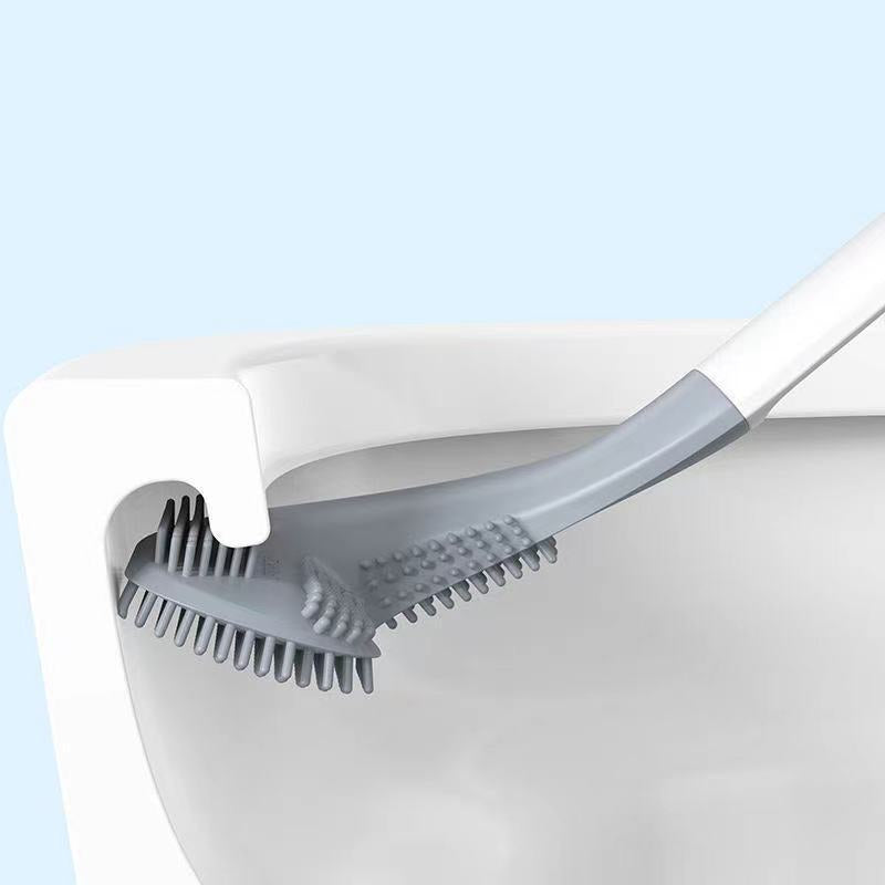 Silicone Non-Dead Corner Toilet Cleaning Brush Wall Mount Bathroom Tool