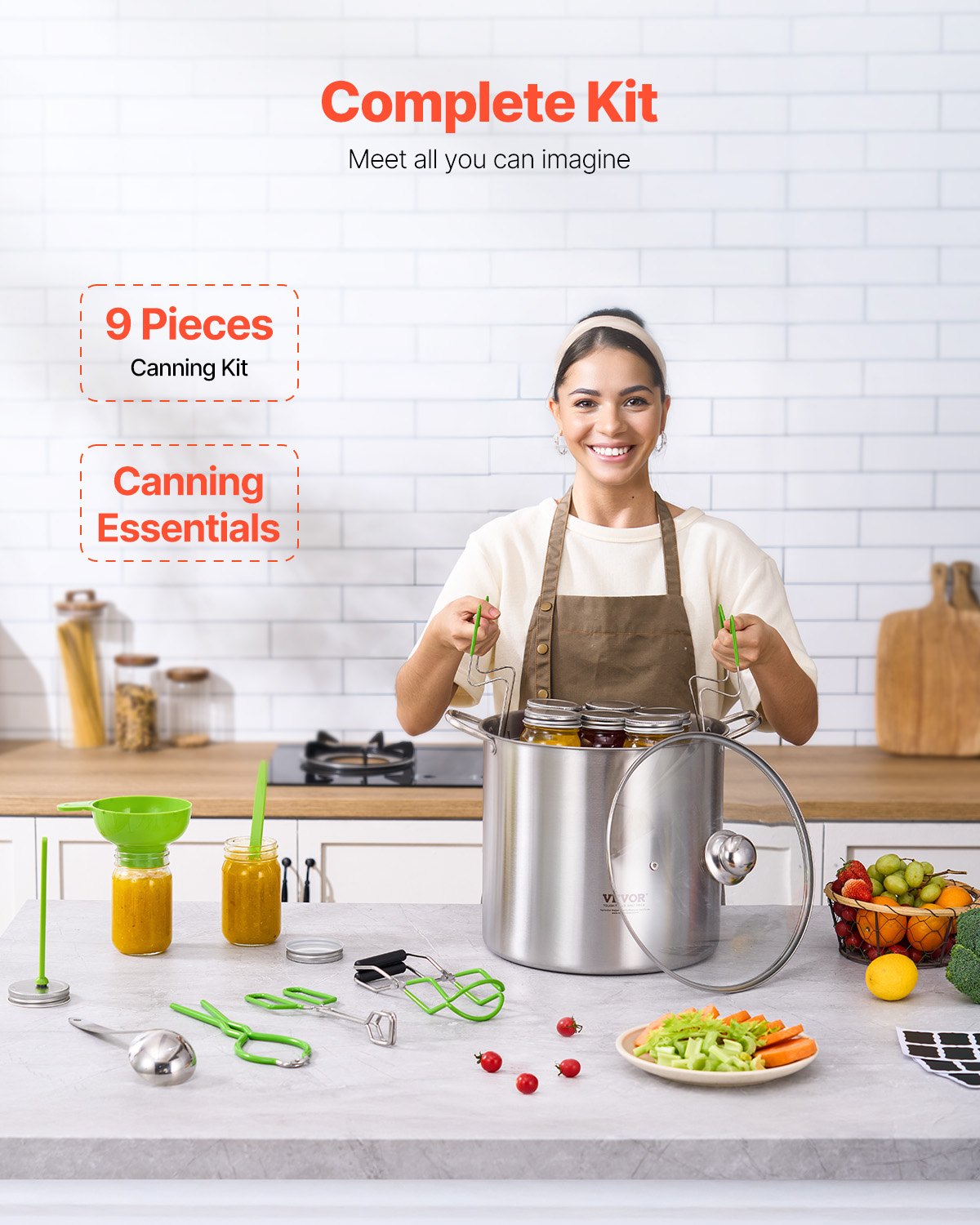 9-Piece Stainless Steel Canning Supplies Starter Kit