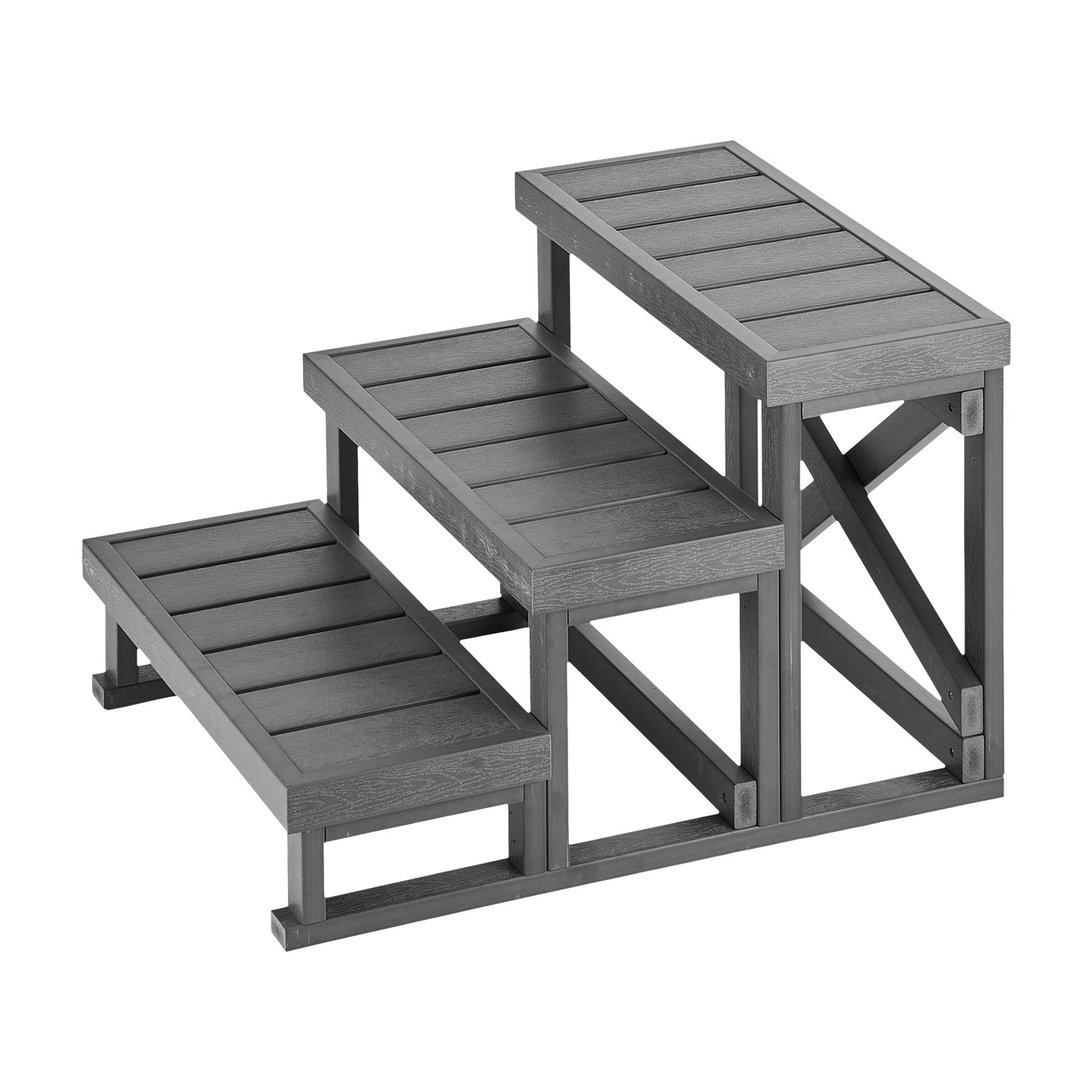 3-Step Pool & Spa Steps - Wide Outdoor Ladder, Non-Slip, Easy Assembly