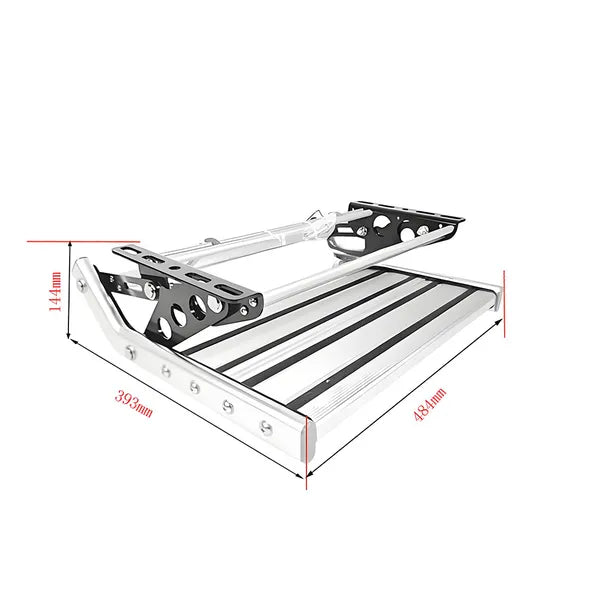 Manual RV Step with Anti-Slip Pedals Aluminum Alloy Durable Portable