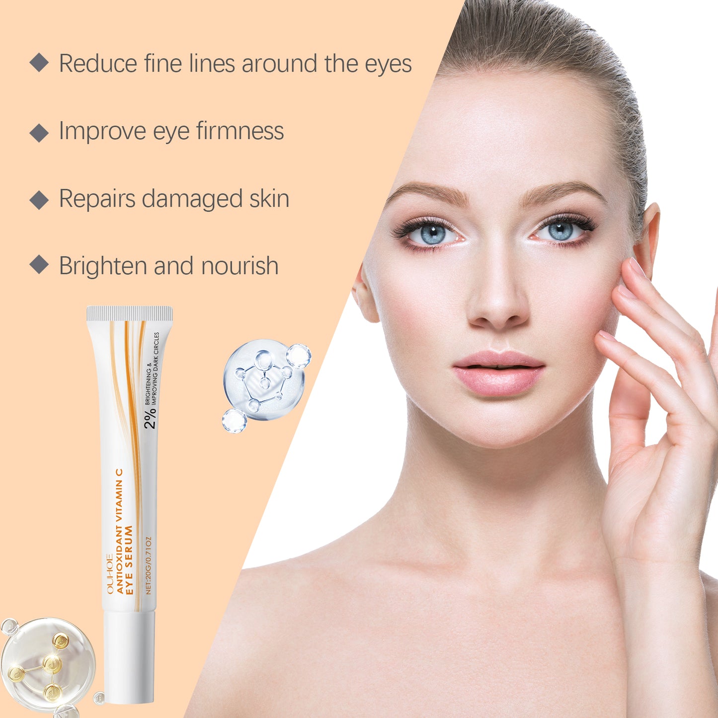 Hydrating Repair Eye Cream with Hyaluronic Acid & Vitamin C - 20g