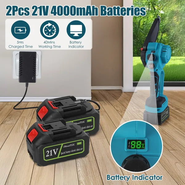 Cordless 2-in-1 Pole Saw & Chainsaw with Extension, Brushless Motor, 21V Battery