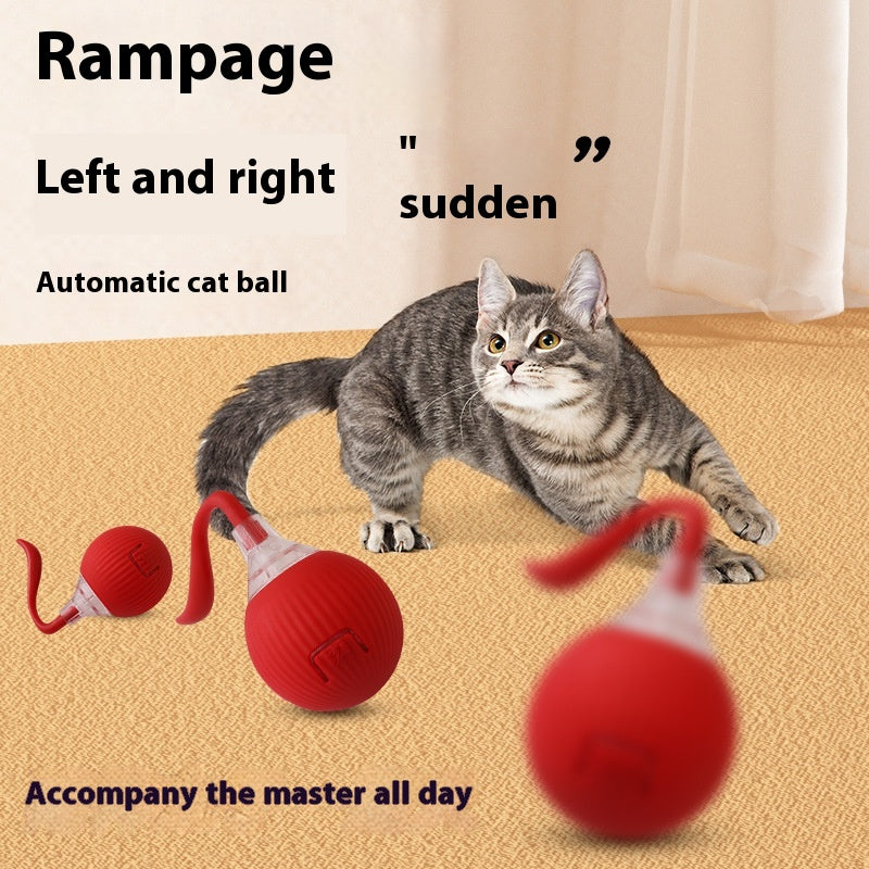 Interactive Cat Toy Ball with Multiple Modes and Realistic Sounds - Fun Pet Chase Toy