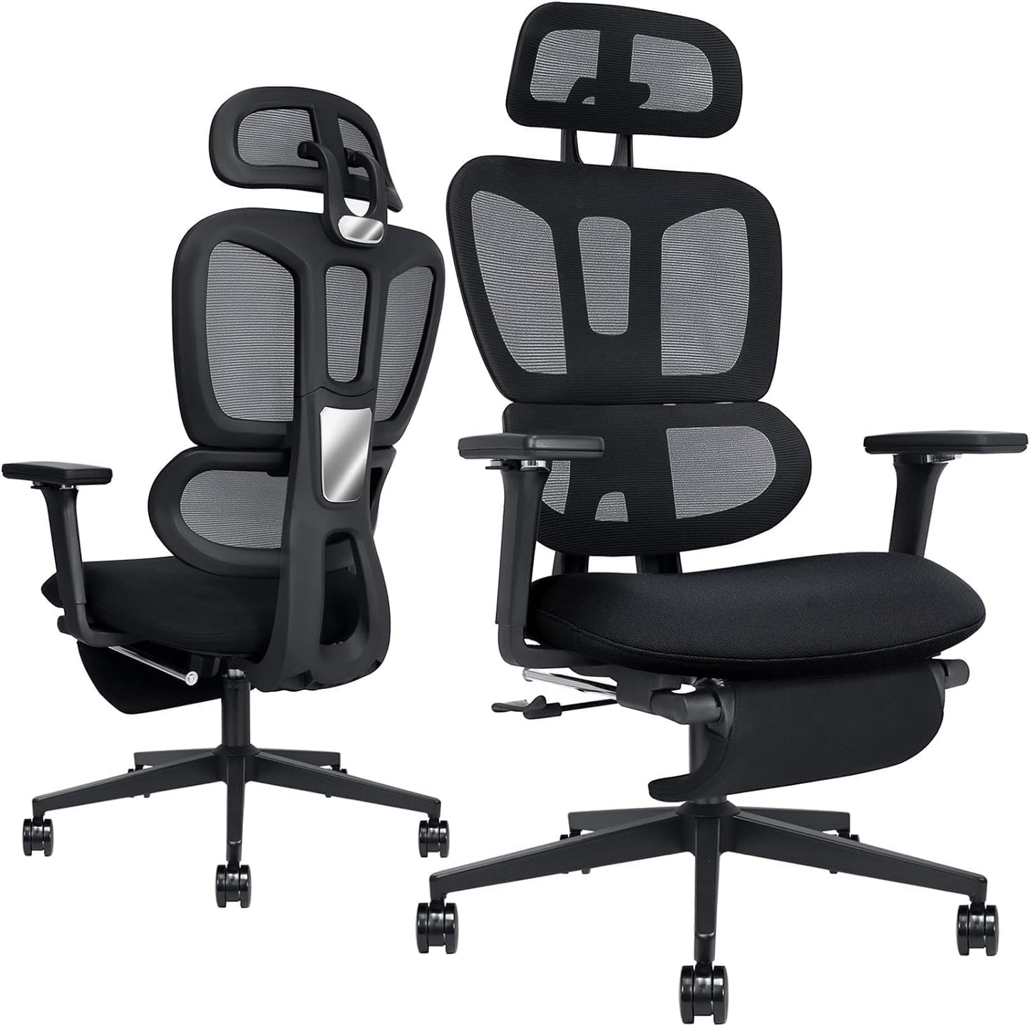 Ergonomic Office Chair with Footrest & Dynamic Lumbar Support