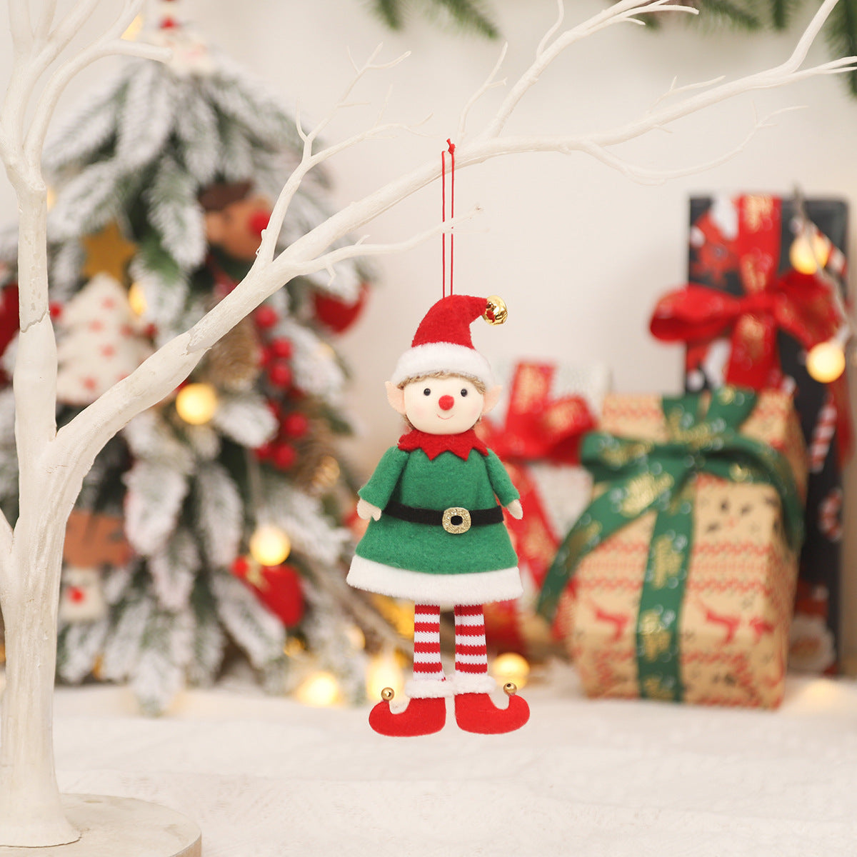 Christmas Elf Doll Pendant Decoration for Home & Holiday Decor