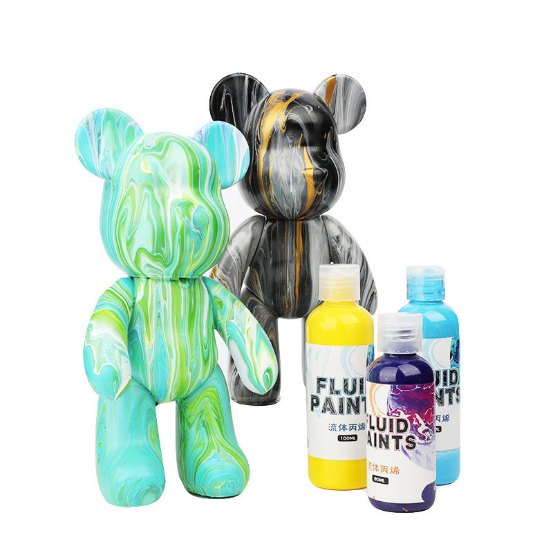 Children's DIY Fluid Acrylic Paint Set for Arts and Crafts - Multiple Colors