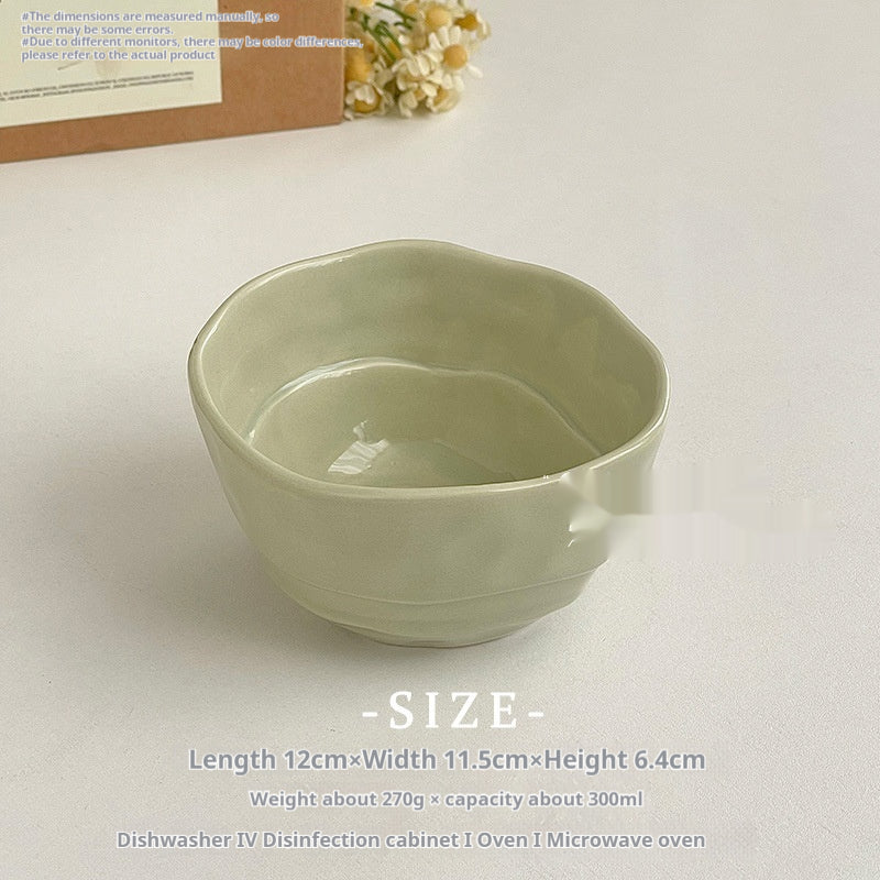Candy Color Ceramic Rice Bowl - Irregular Modern Dinnerware for Adults