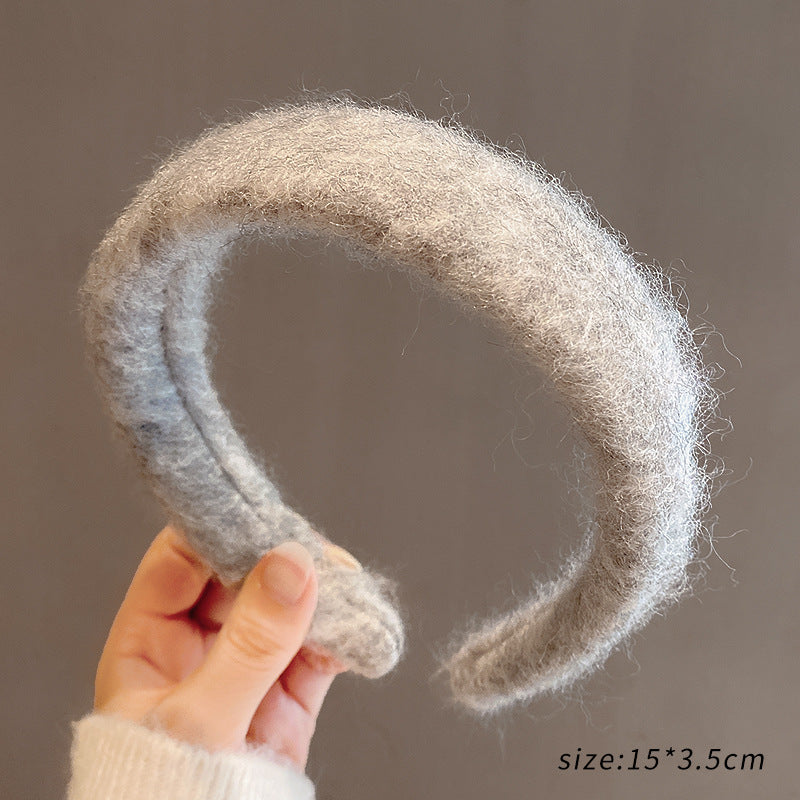 Retro Plush Hair Band for Women