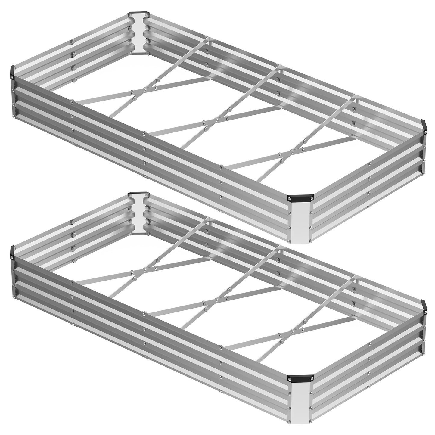 Galvanized Raised Garden Bed - Easy Assembly Metal Planting Box