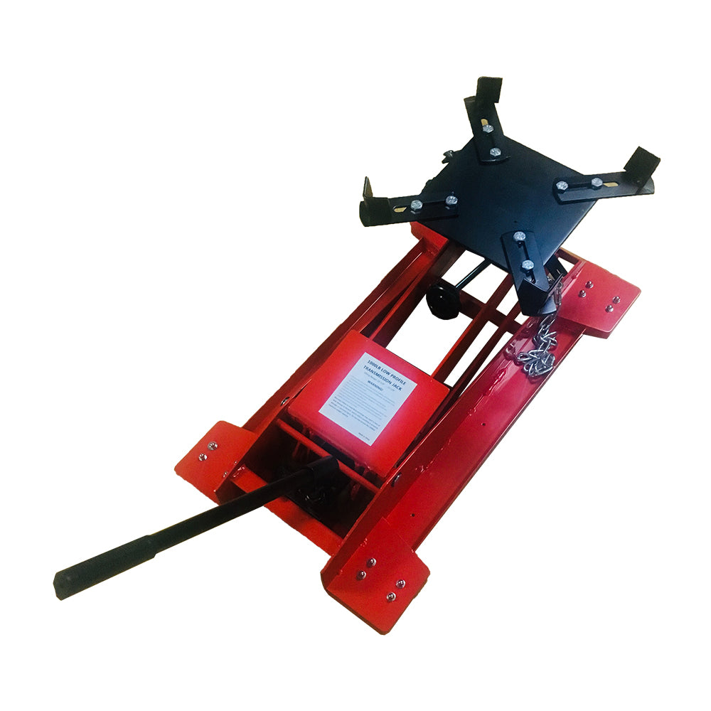 Hydraulic Transmission Jack 0.5 Ton Low Profile Steel Heavy Duty Tool - Red