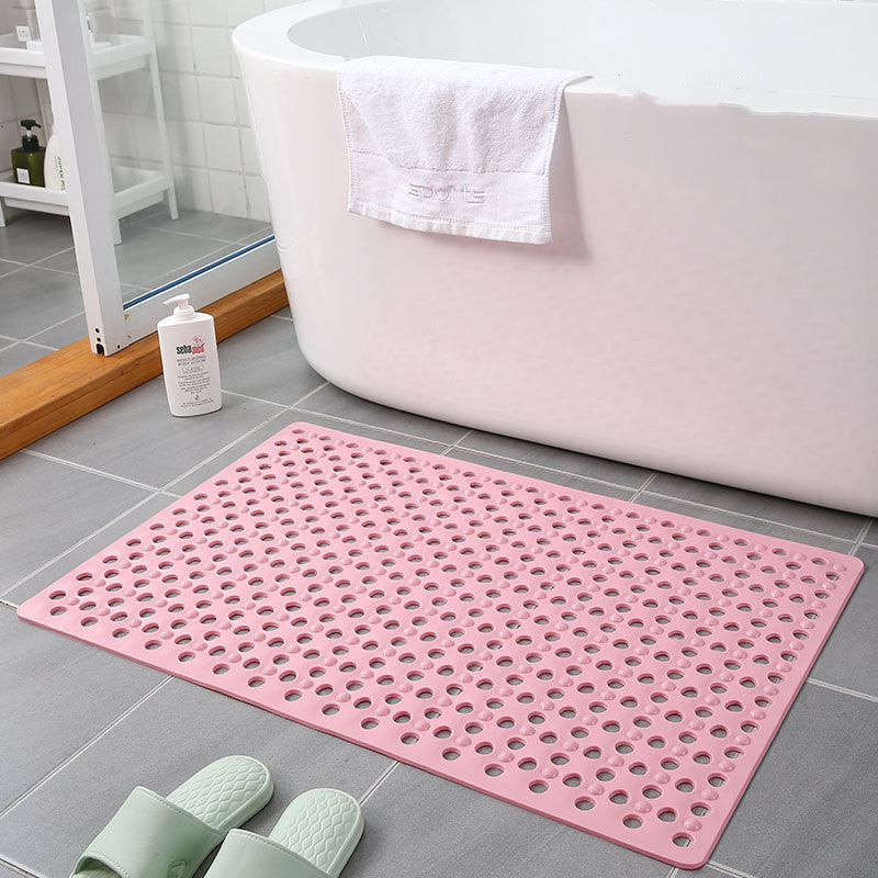 Large Waterproof Non-Slip Bathroom Mat with Suction Cups and Drainage Holes
