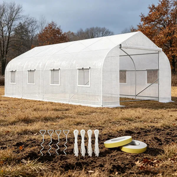 Portable Outdoor Greenhouse for Plants - 19.5' x 9.8' x 6.9'