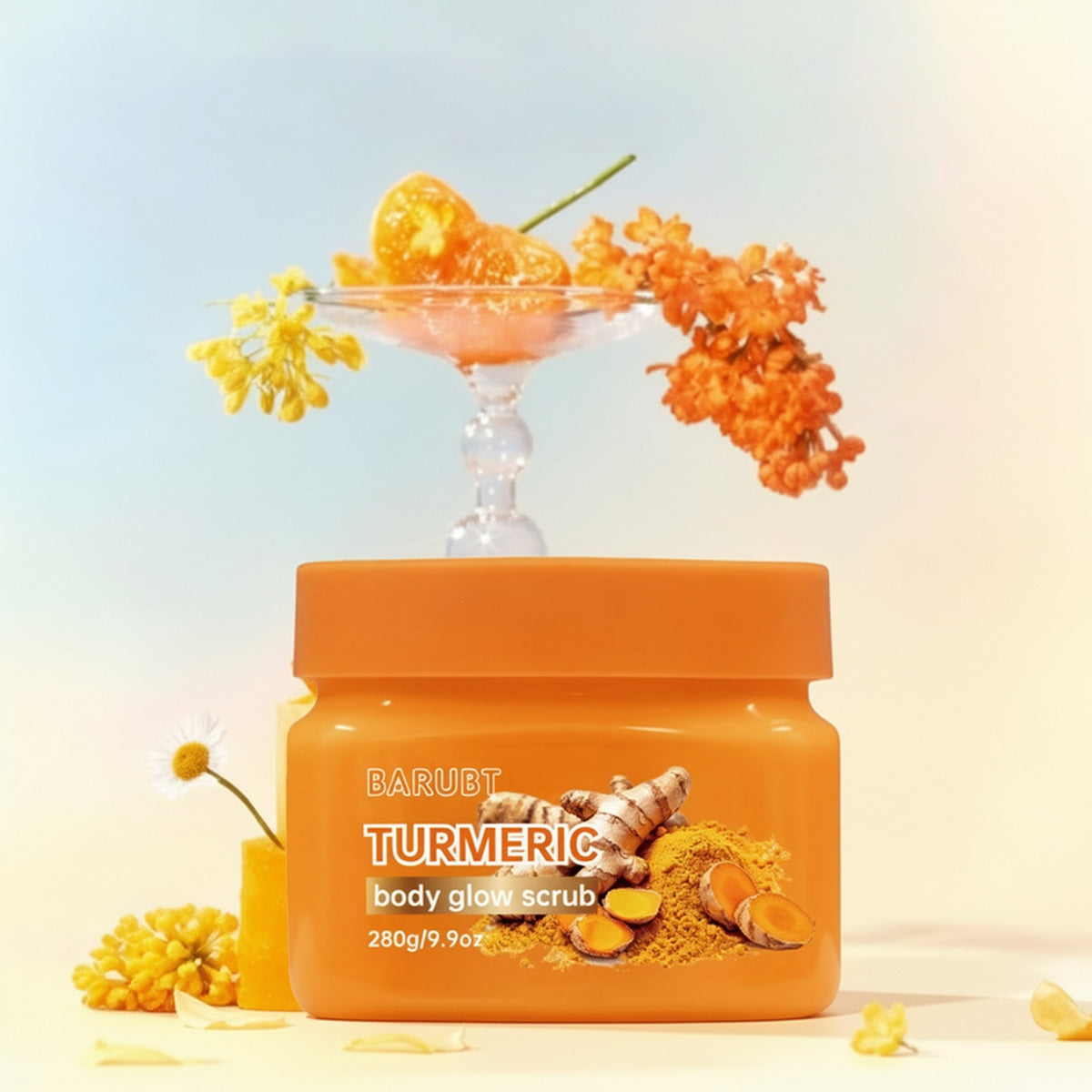 Turmeric Body Glow Scrub - 280g Exfoliating Brightening Treatment