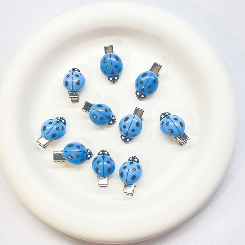 Creative Quirky Korean-Style Faux Ladybug Hair Clip Set for Women