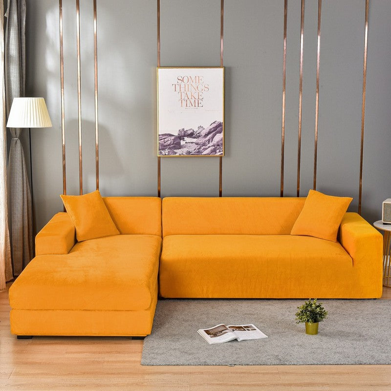 Multi-Color Sofa Cover Set for 145-185cm, 5 Seats & Pillowcases - Home Fabric Soft