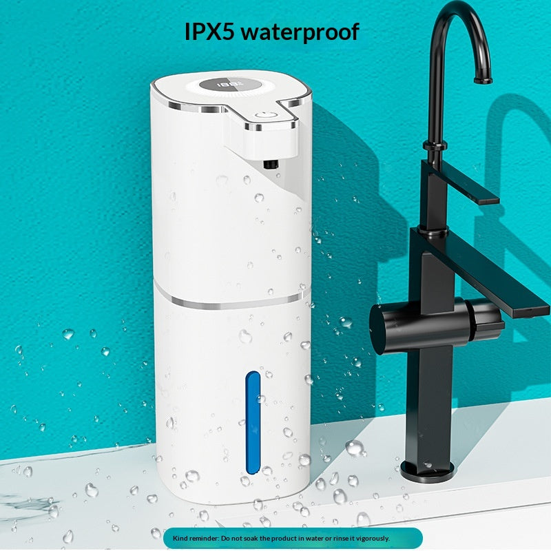 Induction Sink Soap Dispenser with Adjustable Battery-Powered Foam & Drip Styles
