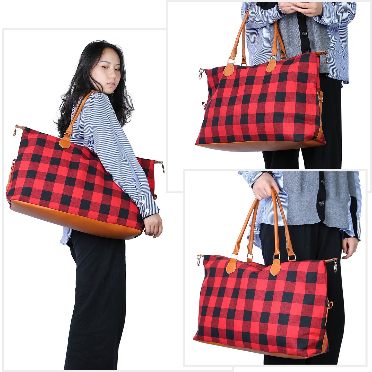 1Pc Women Duffle Bag Travel Luggage Bags Weekend Overnight Tote