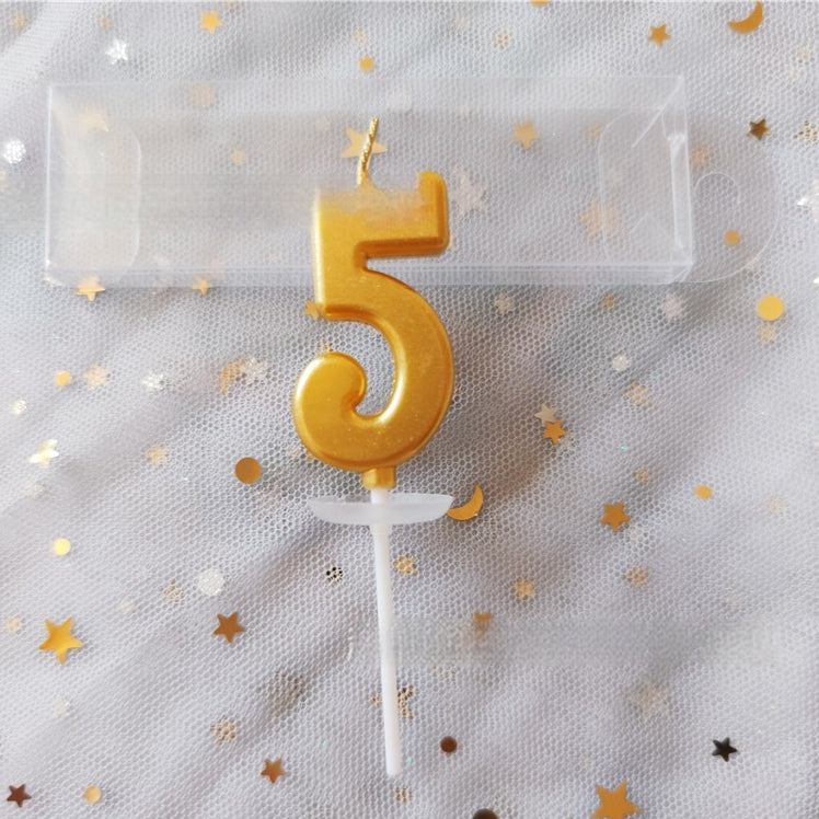 Digital Number Cake Candles Set for Birthday Baking Decoration - 50pcs