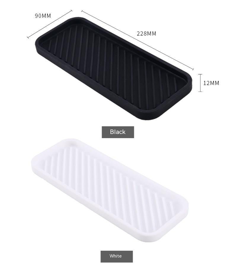 Silicone Water Draining Soap Rack Square Water Drain Stand Kitchen Bathroom