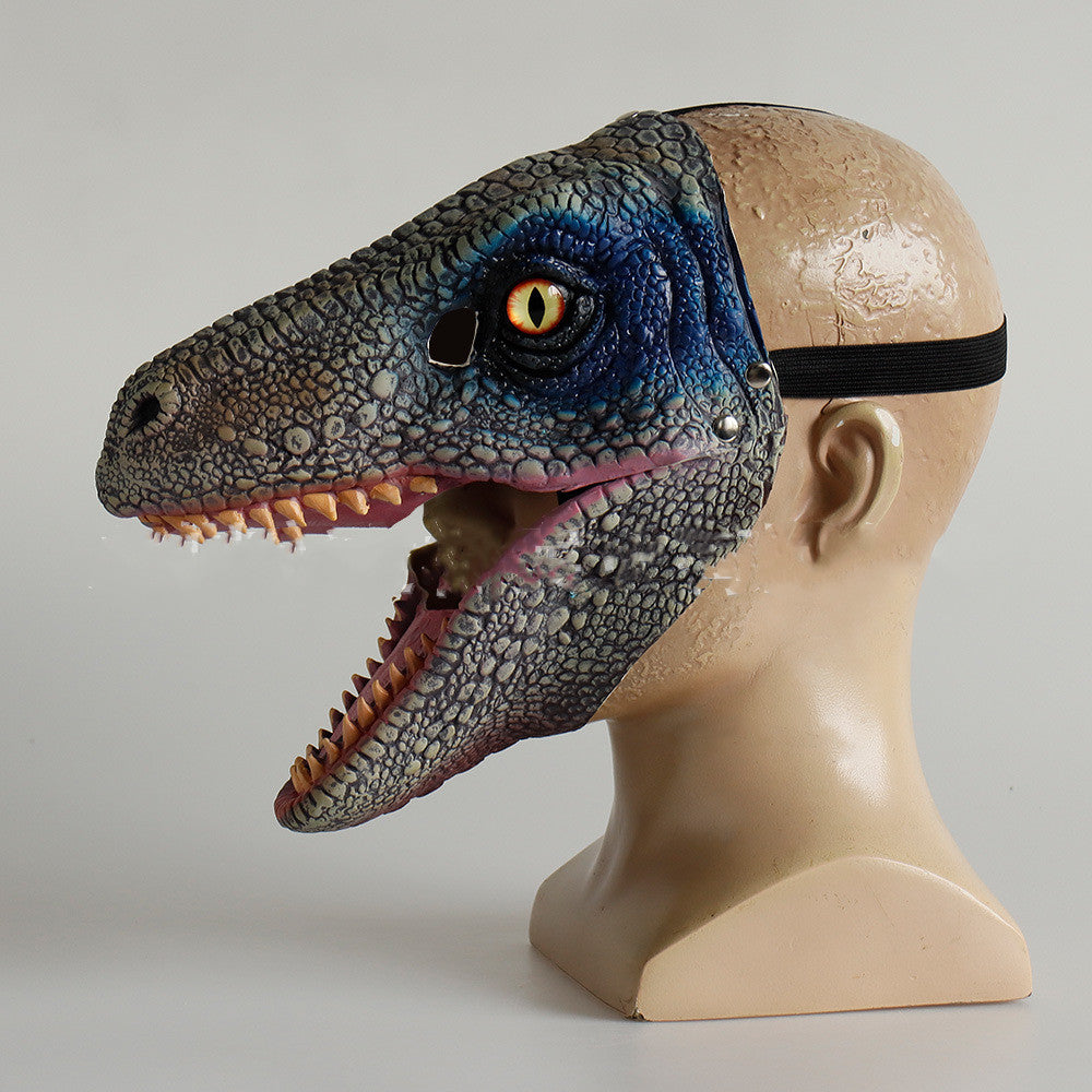 Dinosaur Latex Mask with Moving Mouth for Halloween Party Cosplay - Multiple Styles