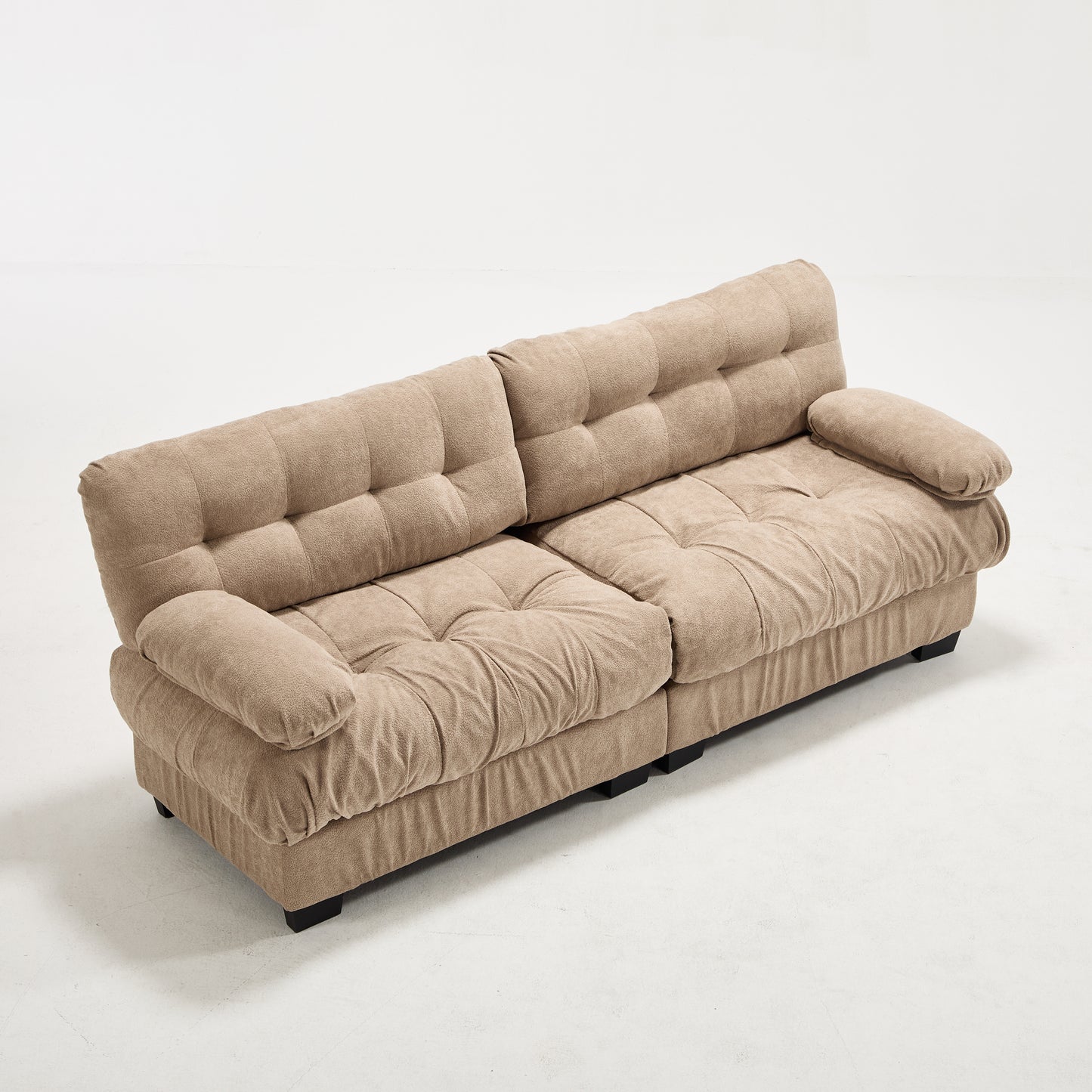 Cloud Couch Modular Sectional Sofa - Light Brown, Deep Seat