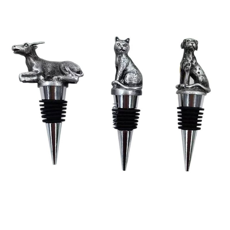 Creative Alloy Small Animal Wine Stopper - Set of 1, Decorative Home Bar Accessory