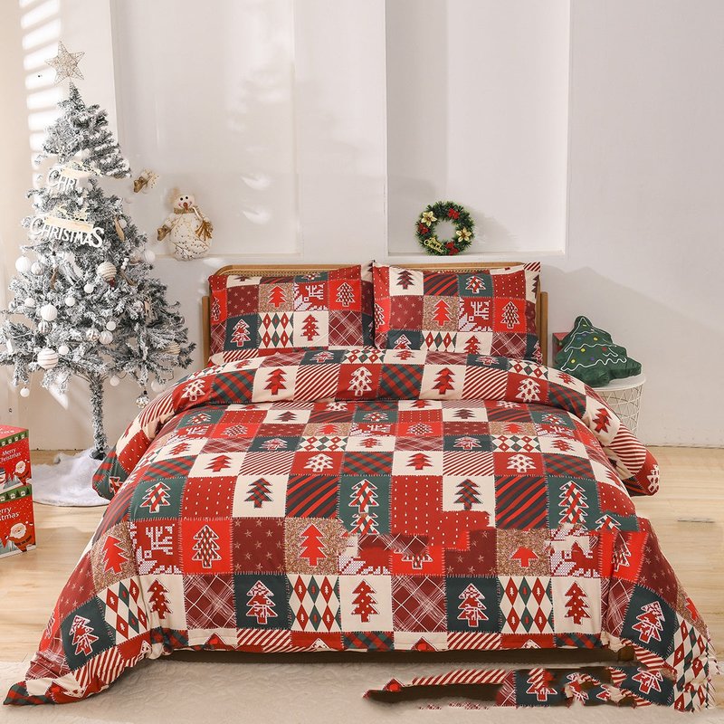 Christmas Eve Down Quilt Cover Bedding Set Multiple Sizes & Patterns