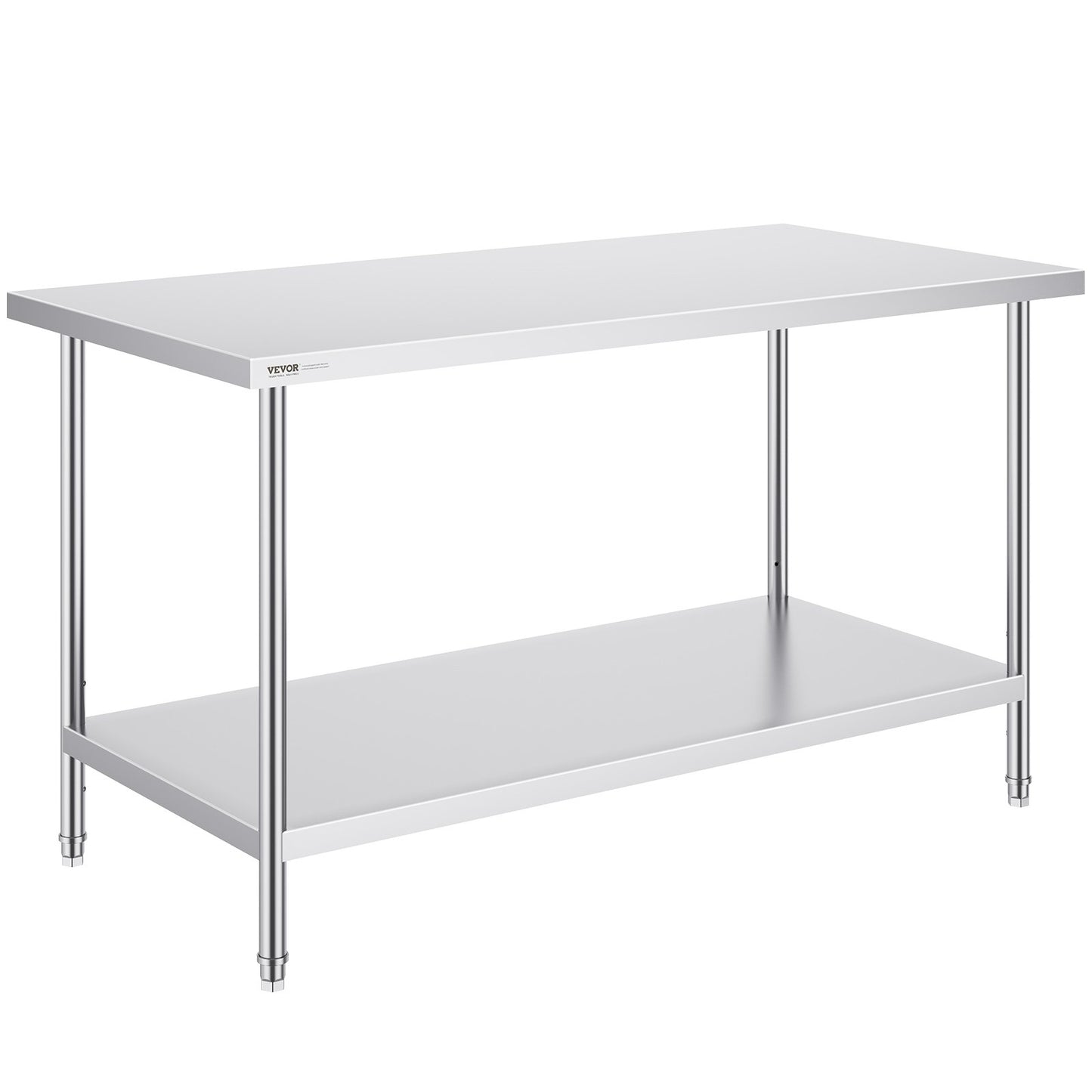Stainless Steel Prep Table - 30 x 60 Inch Heavy Duty Workstation