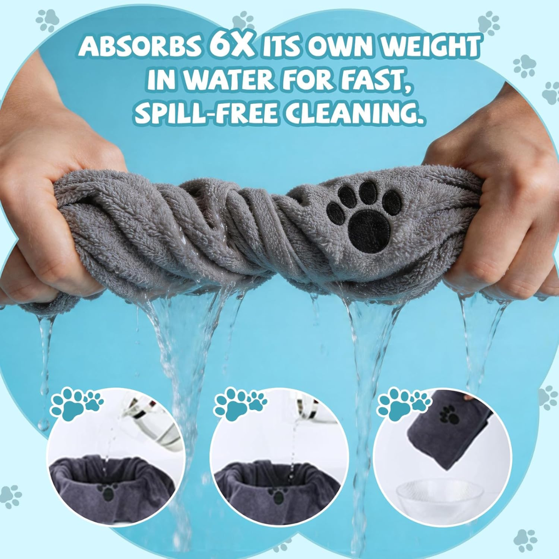 Microfiber Dog Towel Set - Super Absorbent & Soft Pet Towels for Dogs & Cats