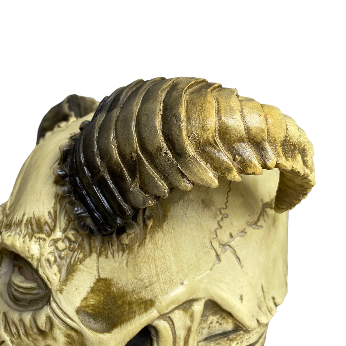 Horror Skull Horn Devil Latex Mask for Halloween Party - Dark Dark