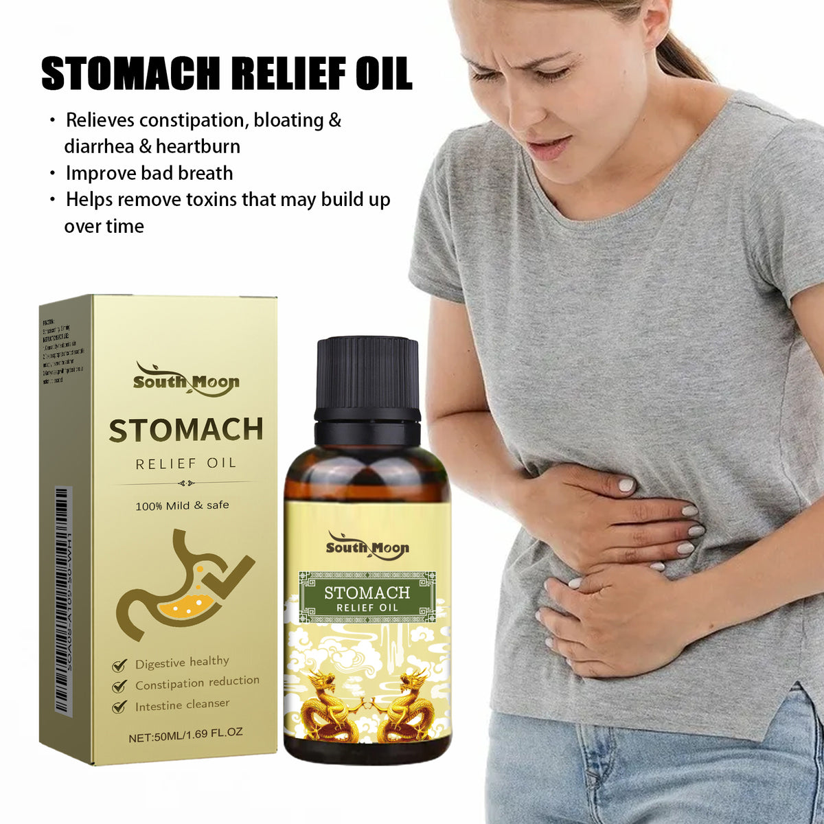Abdominal Relaxing Massage Oil 50ml