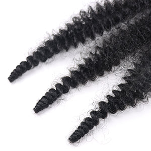 22-Inch Spring Twist Crochet Hair Extensions - Afro Curly Synthetic Wig