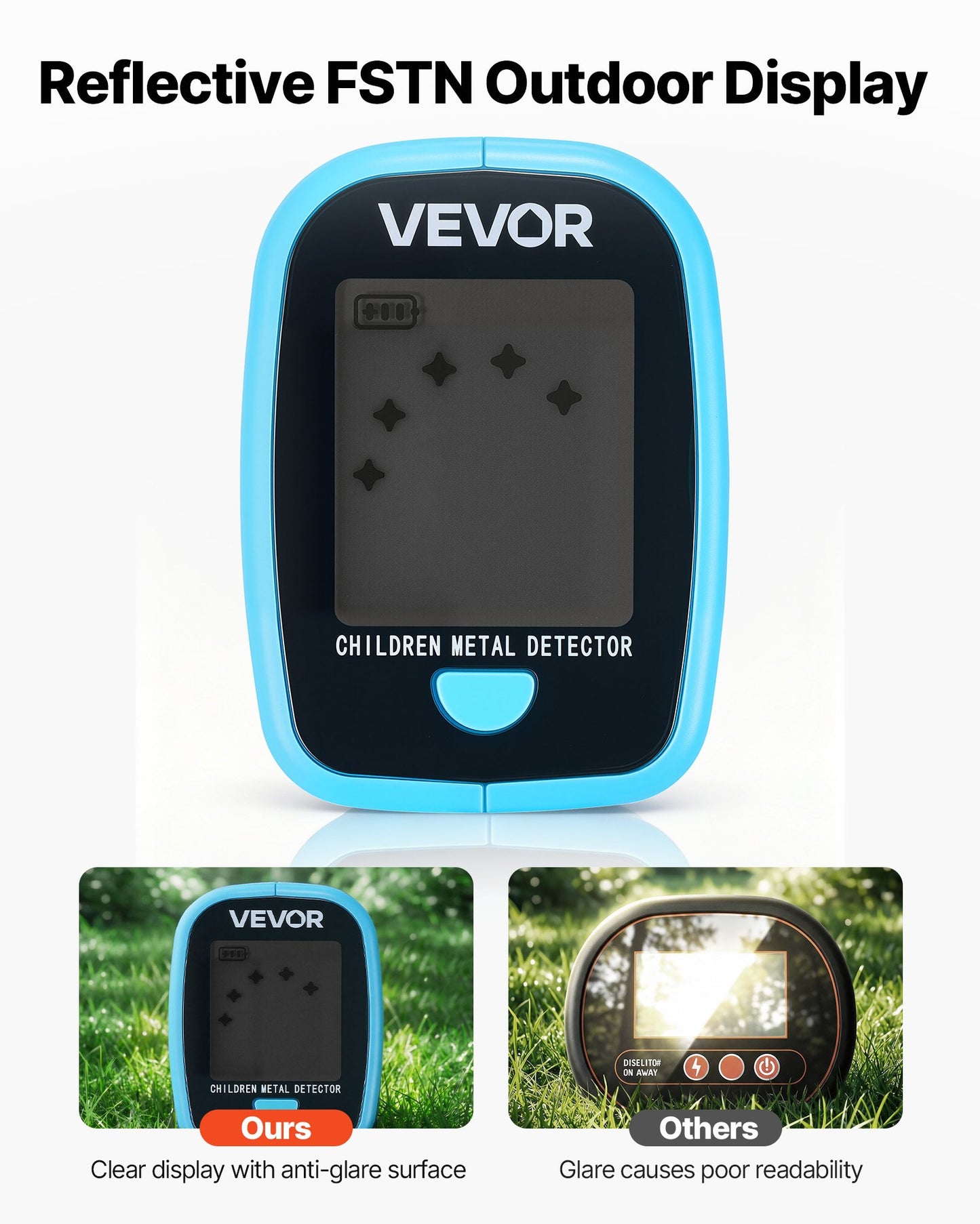 Waterproof Metal Detector with LCD Display & Adjustable Handle - Gold & Treasure Hunting