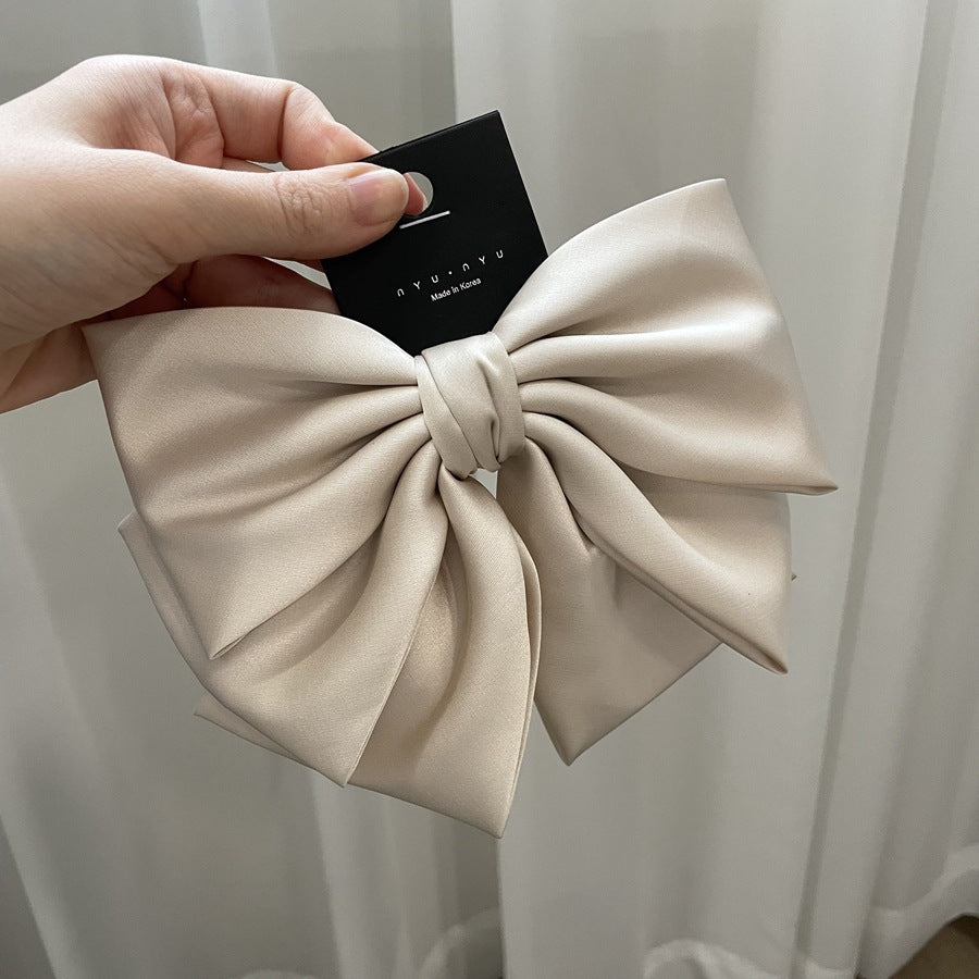 Women's Satin Bow Hair Clips - Elegant Hair Barrettes for Women