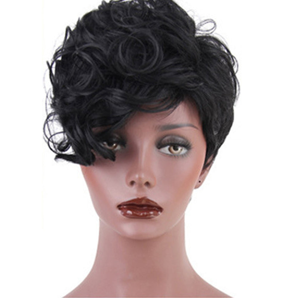 Women's Short Curly Synthetic Wig - High Temperature Heat Resistant