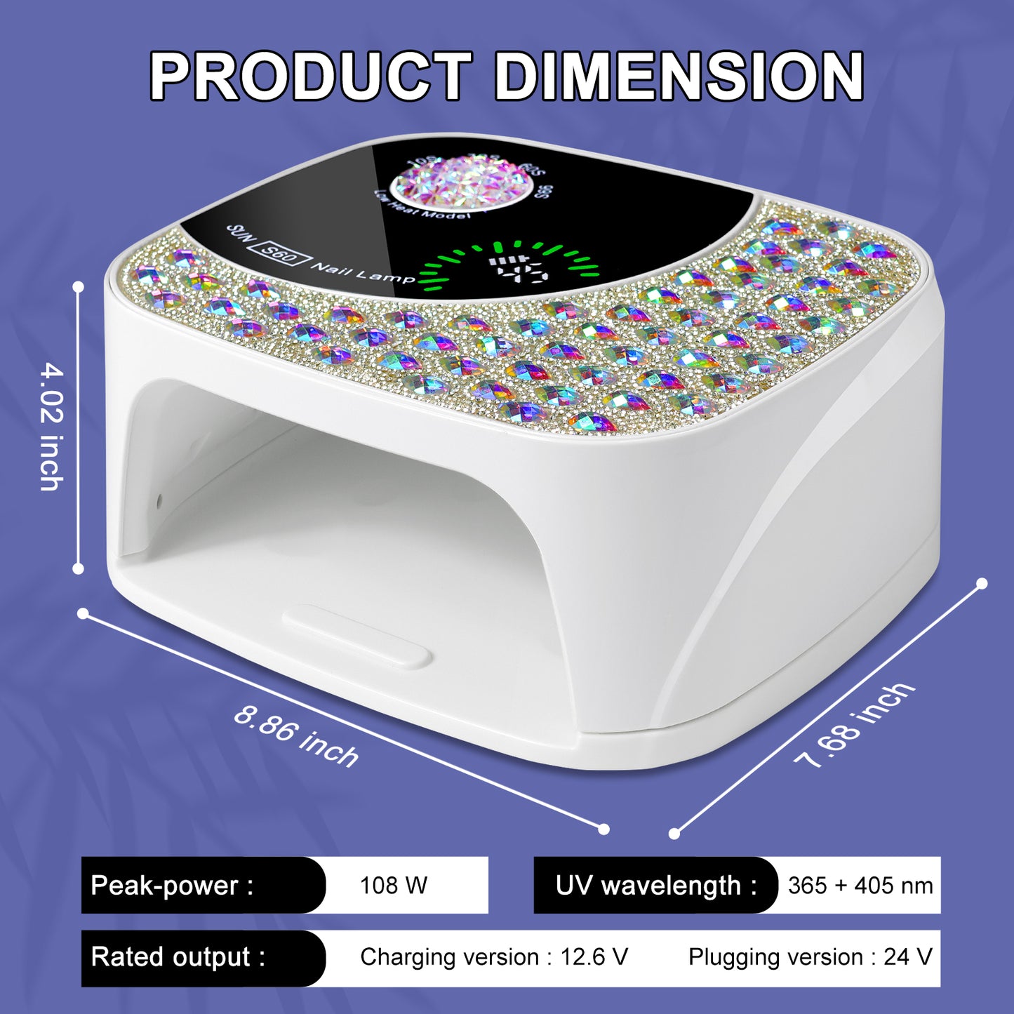Professional Cordless UV LED Nail Lamp - Rechargeable Gel Nail Dryer