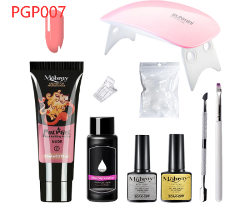 Poly Gel Nail Kit with UV Lamp & Glue