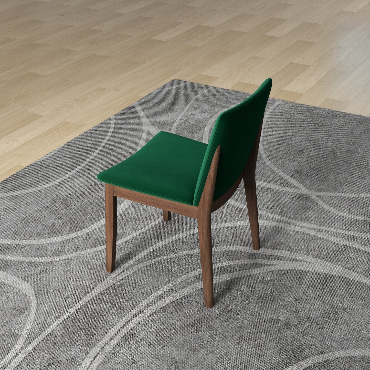 Laura Mid-Century Modern Solid Wood Dining Chair Set Of 2