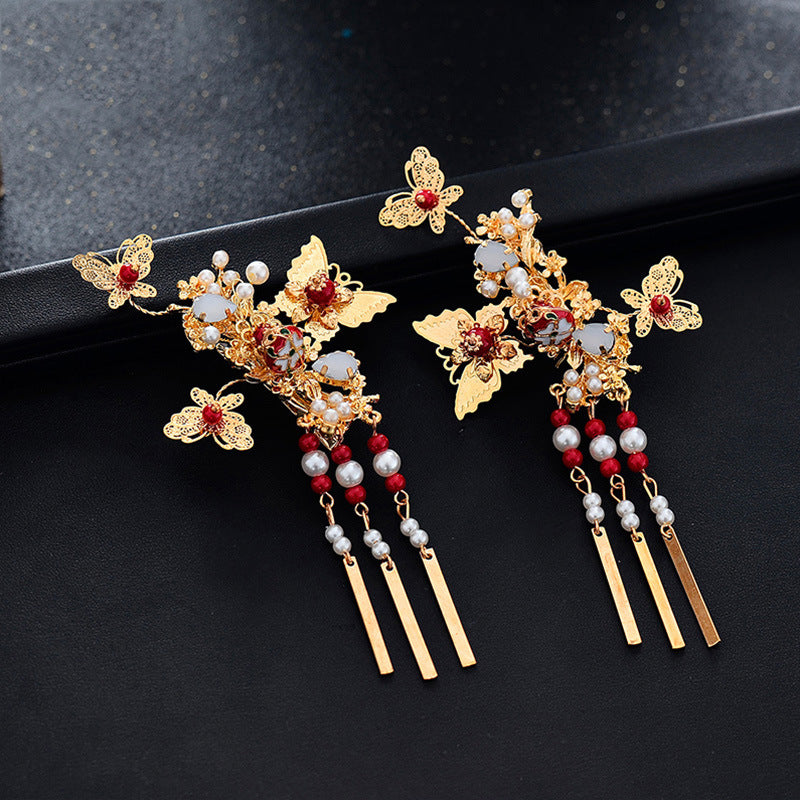 Women's Dragon Phoenix Crown Headpiece - Gold