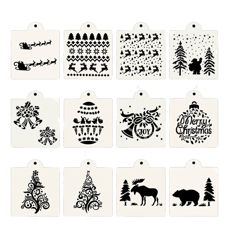 Cake Mold Irregular Shape Cartoon Print Graffiti Template - Food Safe PET, Multiple Colors