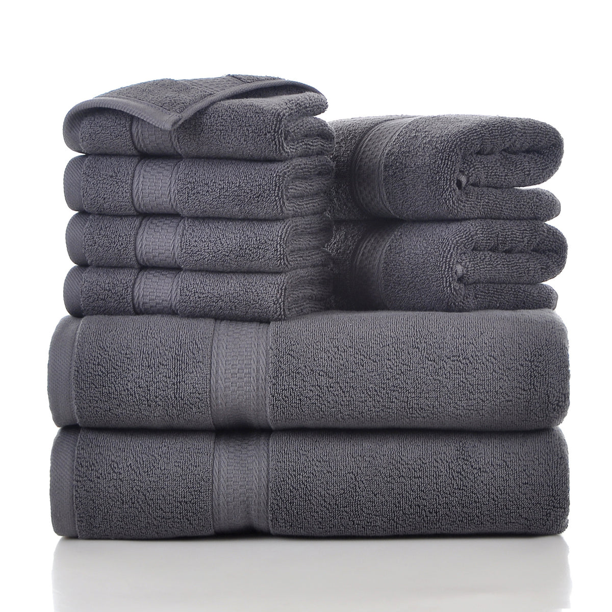 8-Piece Cotton Towel Set - Soft, Absorbent Home Towels in Multiple Colors