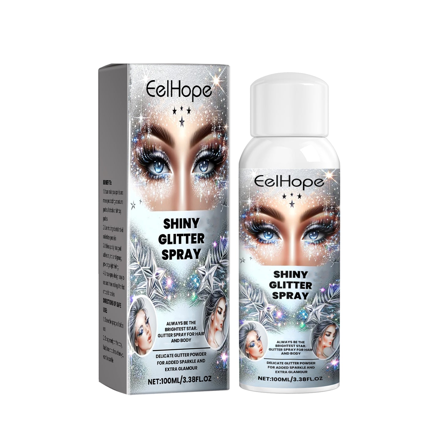 Sparkly Glitter Spray for Hair & Body - Festival Shimmer