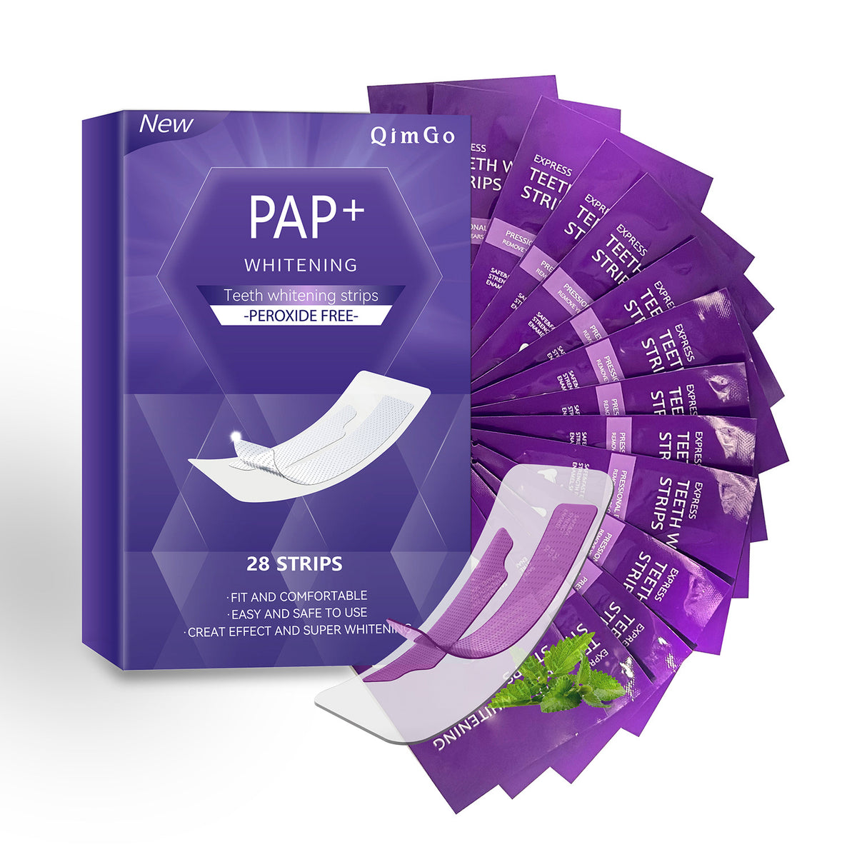 Whitening Teeth Strips - Purple Mint Flavor