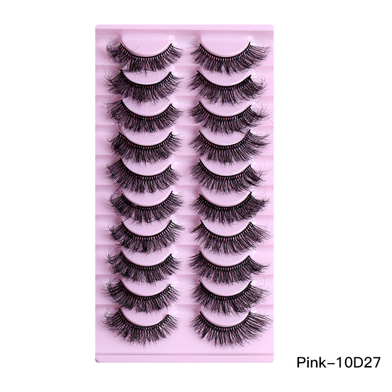 Natural Thick Curly False Eyelashes 10 Pairs Assorted Styles