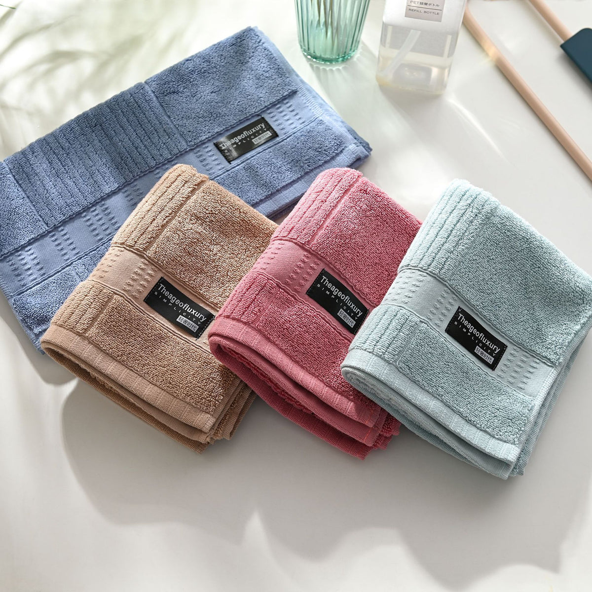 Pure Combed Cotton Jacquard Face Towel - Soft, All-Cotton Home Textile