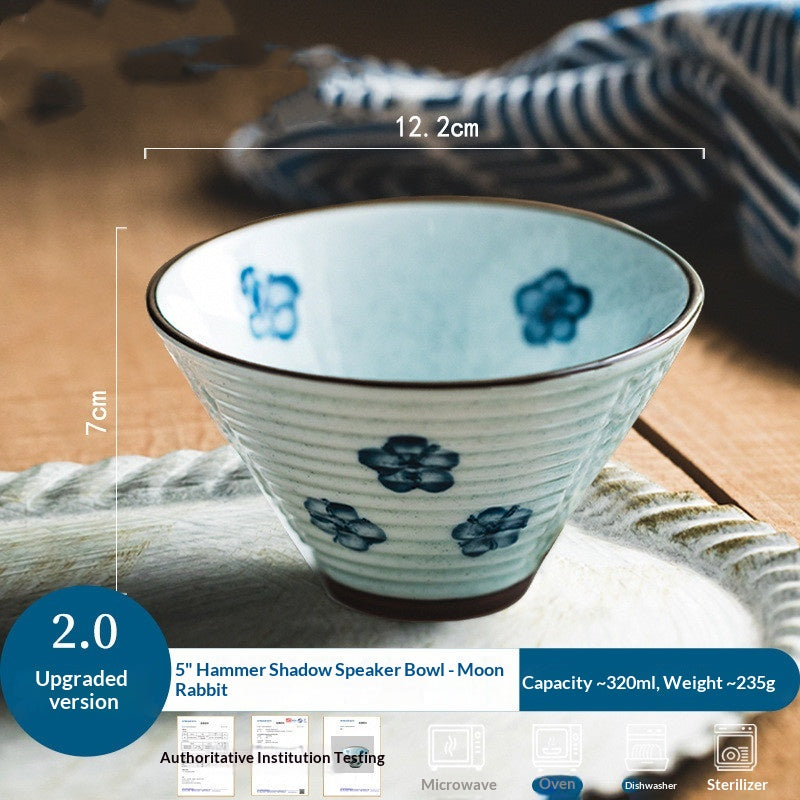Ceramic Rice Bowl Set - Elegant Dinnerware for Home Use with Variety of Colors