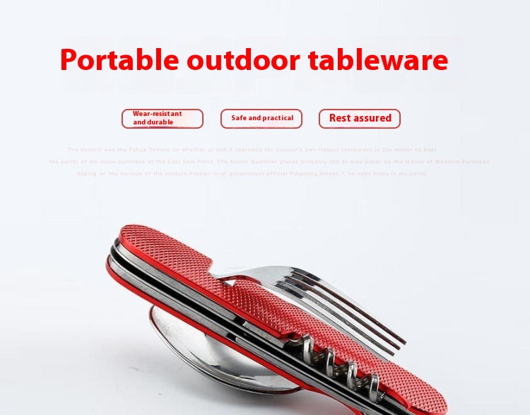 Stainless Steel Folding Detachable Tableware - Modern Kitchen Dining Set